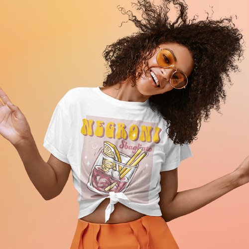 Fun Negroni Sbagliato Girly Cocktail Party T_Shirt