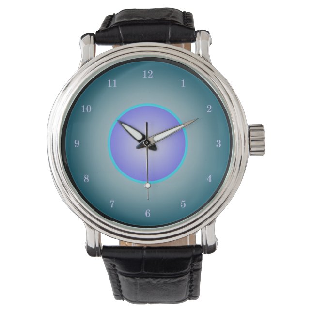 Fun Neon Aqua/Purple/Blue Watch (Front)