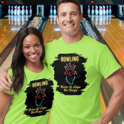 Fun Neon_Inspired Bowling Therapy T_Shirt