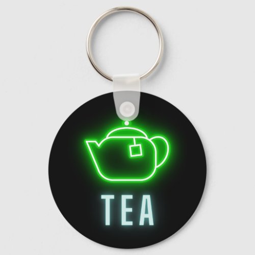 Fun Neon Teapot  Keychain