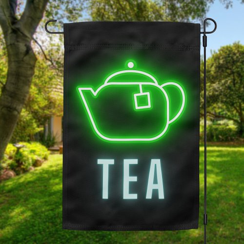 Fun Neon Teapot Tea Flag Sign