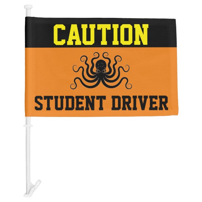 Fun New Driver Caution Student Driver Safety Flag (Front)