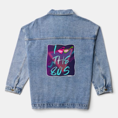 Fun New Wave I Heart Eighties Design Denim Jacket