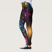 Fun New Years eve Holiday party leggings