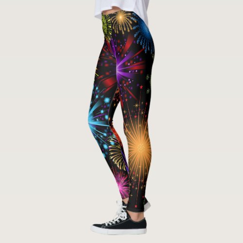 Fun New Years eve Holiday party leggings