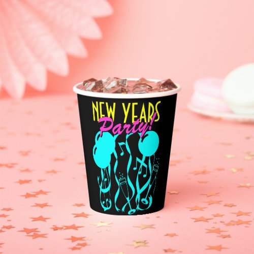 Fun New Years Eve party custom paper cups