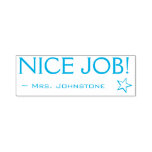 [ Thumbnail: Fun "Nice Job!" Educator Rubber Stamp ]