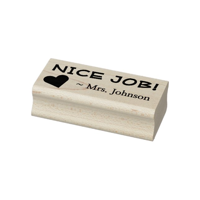 Fun "NICE JOB!" Grading Rubber Stamp (Stamp)