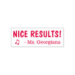 [ Thumbnail: Fun "Nice Results!" Educator Rubber Stamp ]