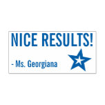 [ Thumbnail: Fun "Nice Results!" Tutor Rubber Stamp ]