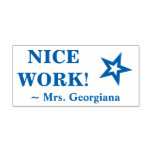[ Thumbnail: Fun "Nice Work!" Educator Rubber Stamp ]