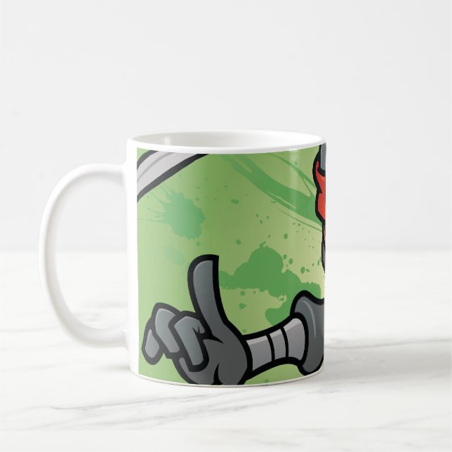 Fun Ninja Design Coffee Mug (Left)