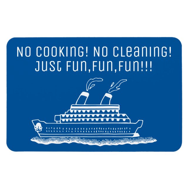 Fun No Cooking Cruise Ship Cabin Stateroom Door Magnet (Horizontal)