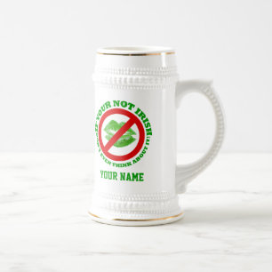 Fun no kissing  St Patrick's day Beer Stein