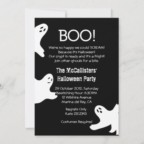 FUN Not So Scary Halloween Costume Party Invites