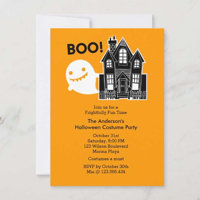 Fun Not So Scary Halloween Party Invitation (Front)