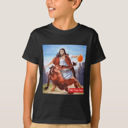 Fun Not Today Satan Jesus Crossover Basketball T-Shirt