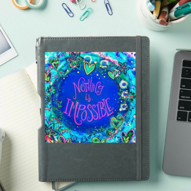 Fun Nothing is Impossible Motivational Inspirivity Sticker (Creator Uploaded)