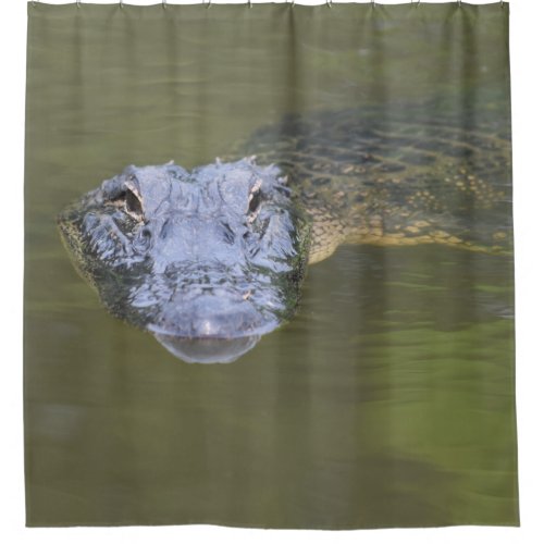 Fun Novelty Aligator Swamp Gator Wildlife Animal Shower Curtain