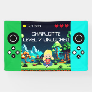 Fun Novelty Computer Game Birthday Party Banner