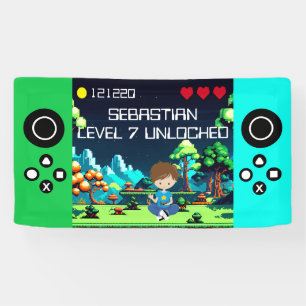 Fun Novelty Computer Game Birthday Party Banner