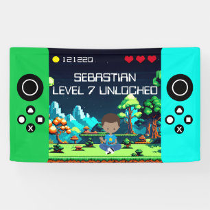 Fun Novelty Computer Game Birthday Party Banner