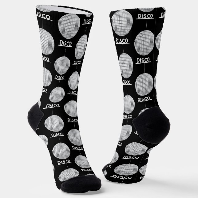 Fun Novelty Disco Ball Socks (Angled)