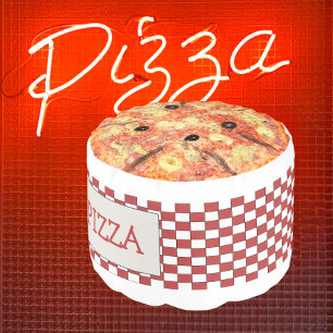 Fun Novelty Pizza And Pizza Box Pouf