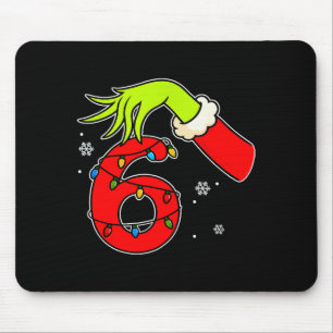 Fun Number 6 Christmas 67 Six Seven Meme Xmas Men Mouse Pad