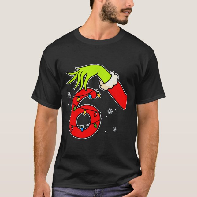 Fun Number 6 Christmas 67 Six Seven Meme Xmas Men  T-Shirt (Front)