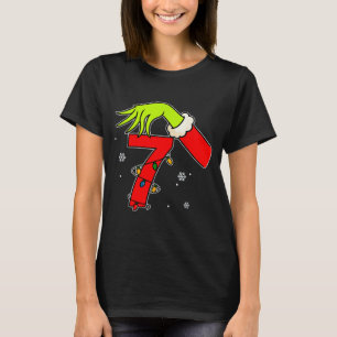 Fun Number 7 Christmas 67 Six Seven Meme Xmas Men T-Shirt