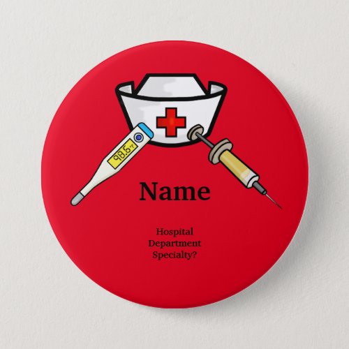 Fun Nurse Button to Customize 