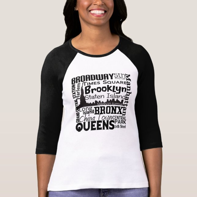 FUN NYC Word CLOUD Inspired Graphic TEE (Front)