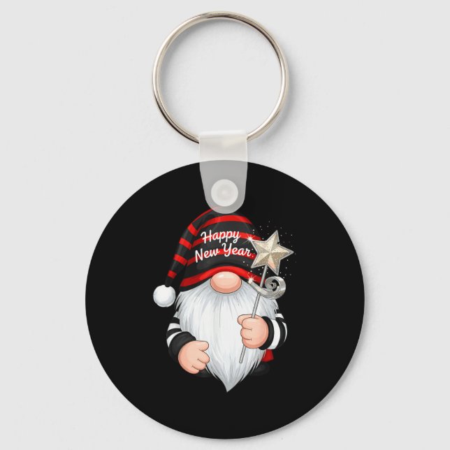 Fun Nye Gnome Shirts For Women, Happy New Year 202 Keychain (Front)