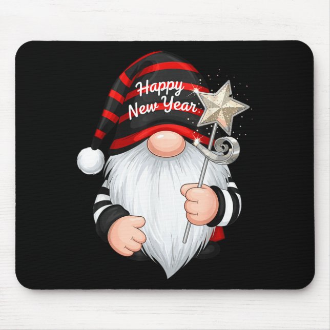 Fun Nye Gnome Shirts For Women, Happy New Year 202 Mouse Pad (Front)