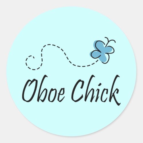 Fun Oboe Chick Music Sticker