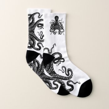 Fun Octopus Kraken Steampunk Ocean Tentacle Sea Socks by ClockworkZero at Zazzle
