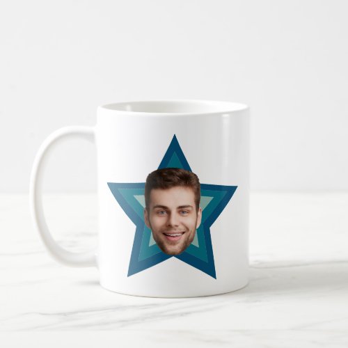 Fun Office CUSTOM Photo Cutout Retro Star Humor Coffee Mug