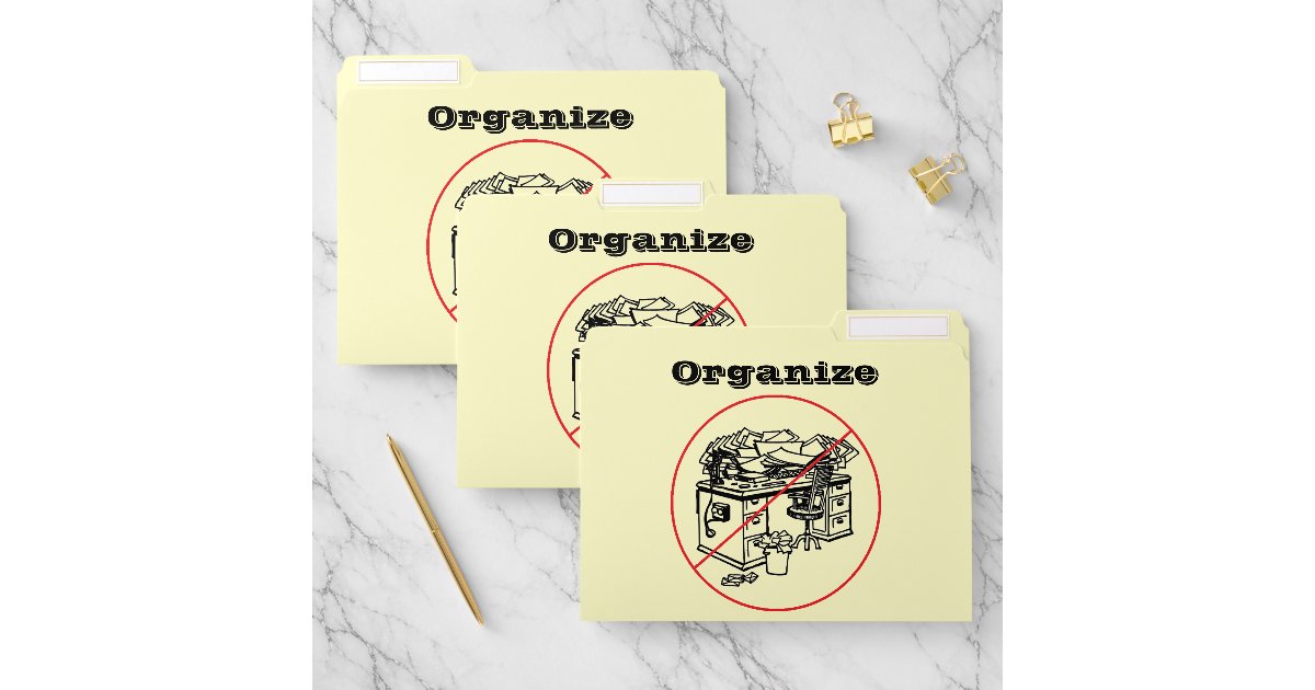 Fun Office Organize Cartoon File Folder | Zazzle