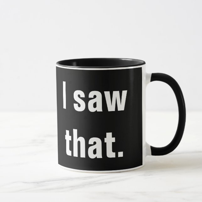 fun office quote on black mug (Right)