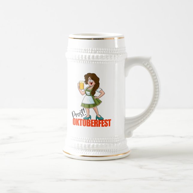 Fun Oktoberfest Girl with Beer Beer Stein (Right)