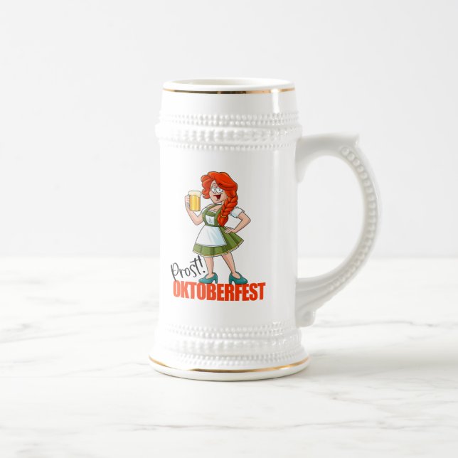 Fun Oktoberfest Girl with Beer Stein (Right)