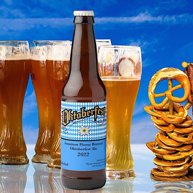 Fun Oktoberfest Home Brew Beer Bottle Label (Creator Uploaded)