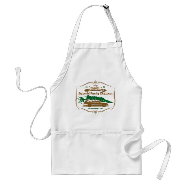 Fun Old-Fashioned Griswold Family Christmas Adult Apron (Front)