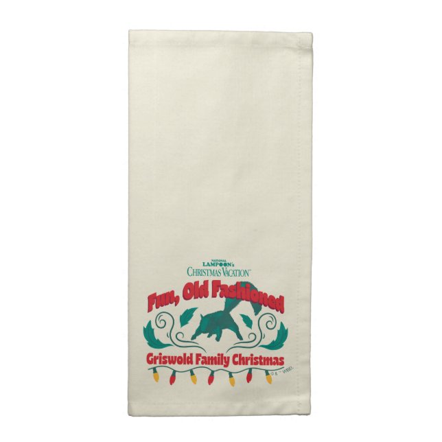 Fun, Old Fashioned Griswold Family Christmas Cloth Napkin (Half Fold)