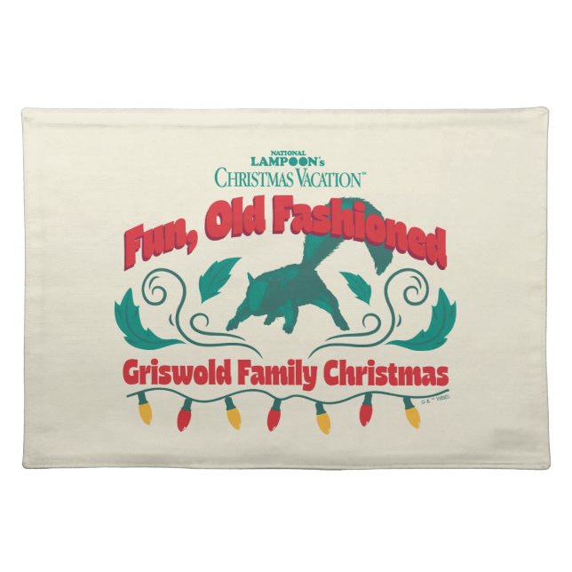 Fun, Old Fashioned Griswold Family Christmas Cloth Placemat (Front)