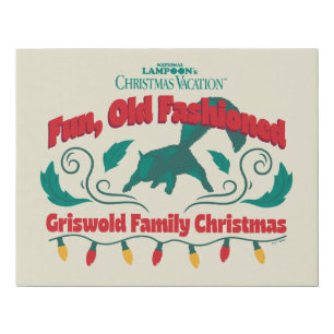 Fun, Old Fashioned Griswold Family Christmas Faux Canvas Print