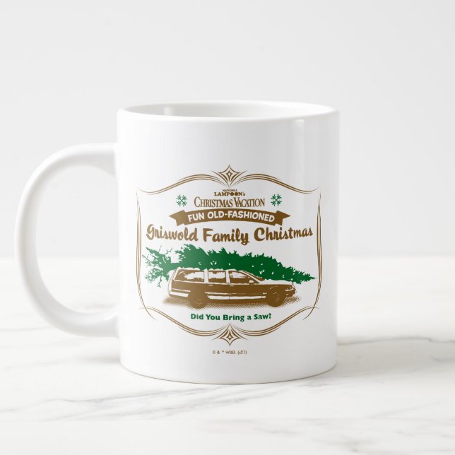 Fun Old-Fashioned Griswold Family Christmas Giant Coffee Mug (Left)