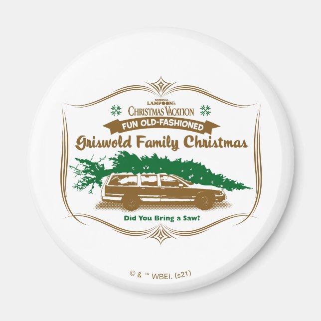 Fun Old-Fashioned Griswold Family Christmas Magnet (Front)