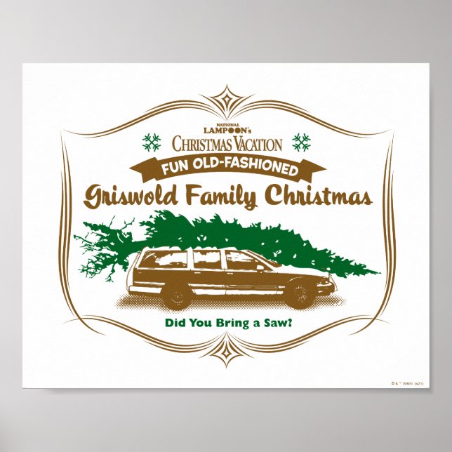 Fun Old-Fashioned Griswold Family Christmas Poster (Front)